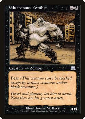 Gluttonous Zombie card from Onslaught