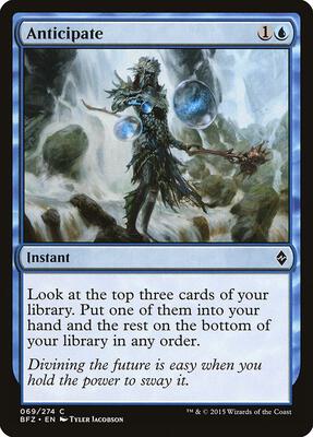 Anticipate card from Battle for Zendikar