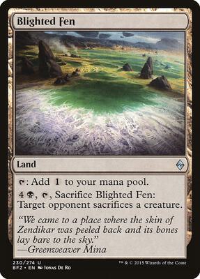Blighted Fen card from Battle for Zendikar