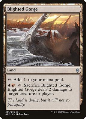 Blighted Gorge card from Battle for Zendikar