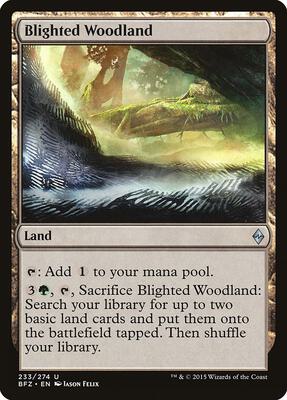 Blighted Woodland card from Battle for Zendikar