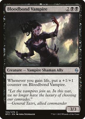 Bloodbond Vampire card from Battle for Zendikar