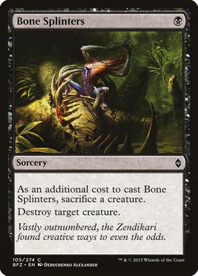 Bone Splinters card from Battle for Zendikar