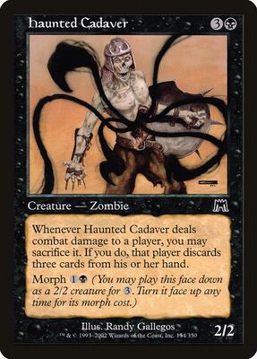 Haunted Cadaver card from Onslaught