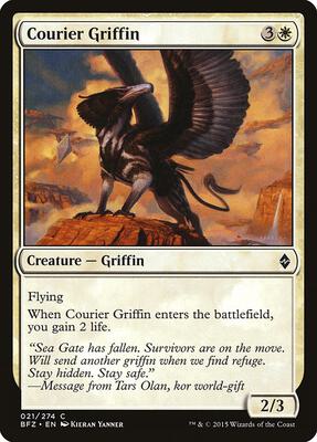 Courier Griffin card from Battle for Zendikar