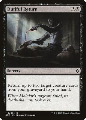Dutiful Return card from Battle for Zendikar