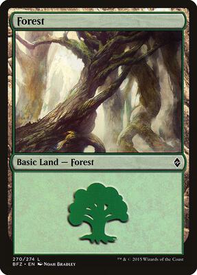 Forest (270) card from Battle for Zendikar