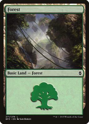 Forest (271) card from Battle for Zendikar