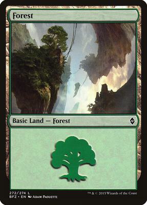 Forest (272) card from Battle for Zendikar