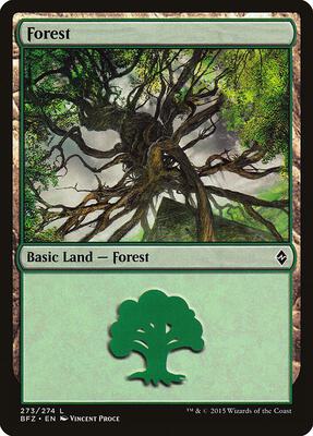 Forest (273) card from Battle for Zendikar
