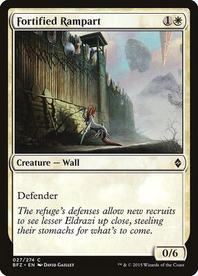 Fortified Rampart card from Battle for Zendikar
