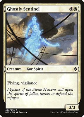 Ghostly Sentinel card from Battle for Zendikar