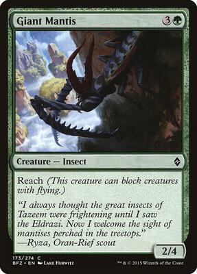 Giant Mantis card from Battle for Zendikar