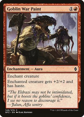 Goblin War Paint card from Battle for Zendikar