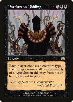 Patriarch's Bidding card from Onslaught