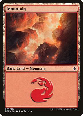 Mountain (265) card from Battle for Zendikar