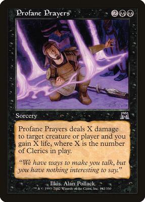 Profane Prayers card from Onslaught