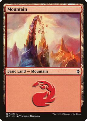 Mountain (267) card from Battle for Zendikar