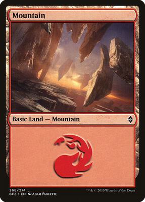 Mountain (268) card from Battle for Zendikar