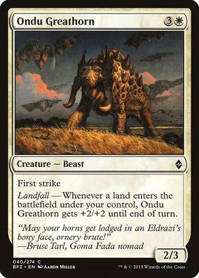Ondu Greathorn card from Battle for Zendikar