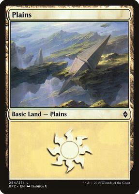 Plains (254) card from Battle for Zendikar
