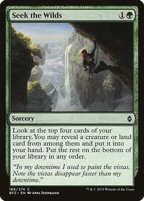 Seek the Wilds card from Battle for Zendikar