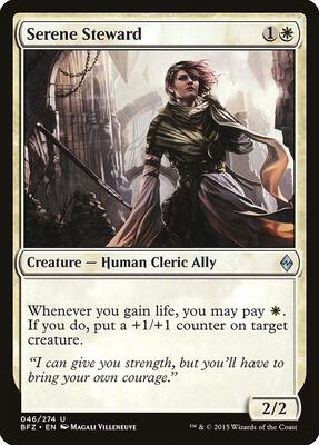 Serene Steward card from Battle for Zendikar