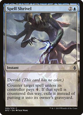 Spell Shrivel card from Battle for Zendikar