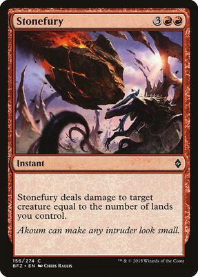 Stonefury card from Battle for Zendikar
