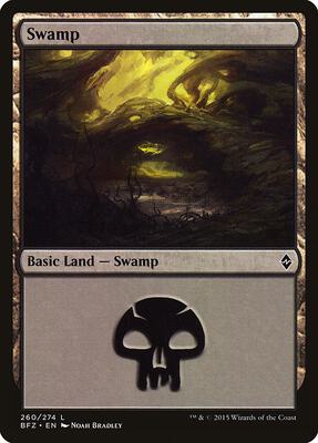 Swamp (260) card from Battle for Zendikar