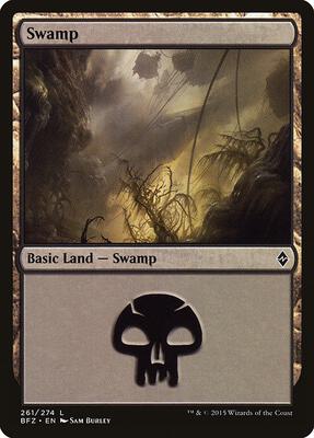 Swamp (261) card from Battle for Zendikar