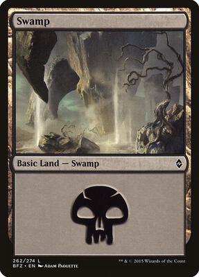 Swamp (262) card from Battle for Zendikar
