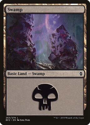 Swamp (263) card from Battle for Zendikar
