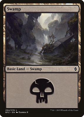 Swamp (264) card from Battle for Zendikar