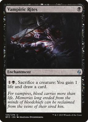 Vampiric Rites card from Battle for Zendikar