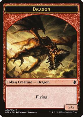 Dragon Token card from Battle for Zendikar