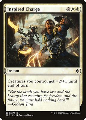 Inspired Charge card from Battle for Zendikar
