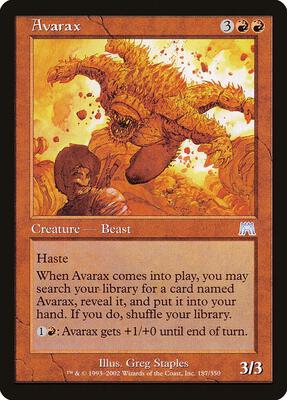 Avarax card from Onslaught