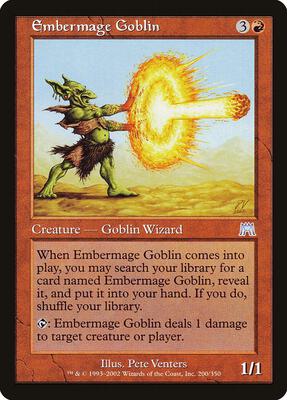 Embermage Goblin card from Onslaught