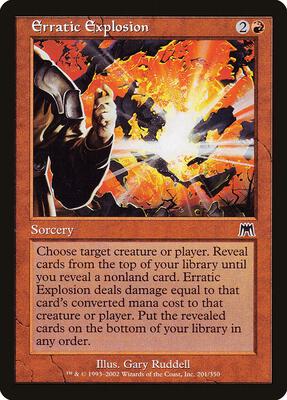 Erratic Explosion card from Onslaught