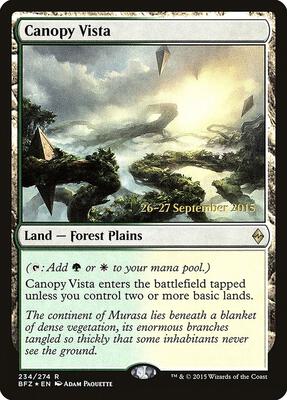 Canopy Vista card from Prerelease Cards