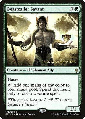 Beastcaller Savant card from Prerelease Cards