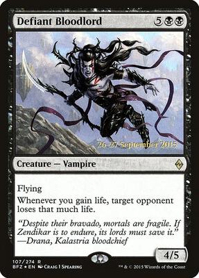 Defiant Bloodlord card from Prerelease Cards