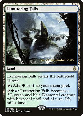 Lumbering Falls card from Prerelease Cards