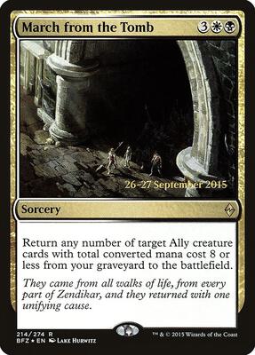 March from the Tomb card from Prerelease Cards