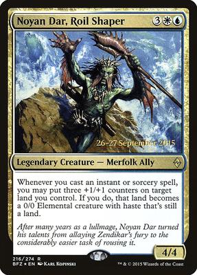 Noyan Dar, Roil Shaper card from Prerelease Cards