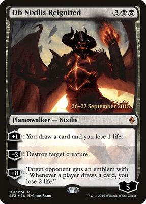 Ob Nixilis Reignited card from Prerelease Cards