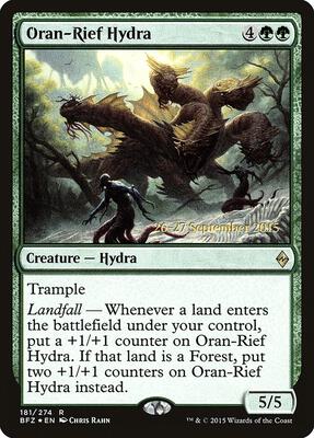 Oran-Rief Hydra card from Prerelease Cards