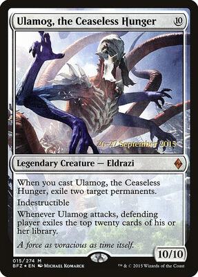 Ulamog, the Ceaseless Hunger card from Prerelease Cards