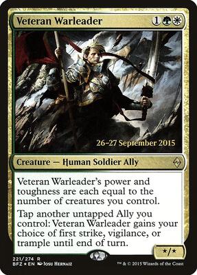 Veteran Warleader card from Prerelease Cards